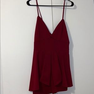 Burgundy romper size Large